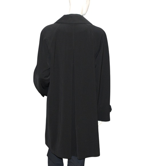 Gallery Black Swing Coat A-Line Button Front Size Medium - Picture 4 of 10